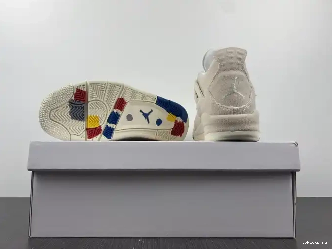 Reps TB DQ4909-100 Blank (W) Retro 4 Canvas Jordan 0529